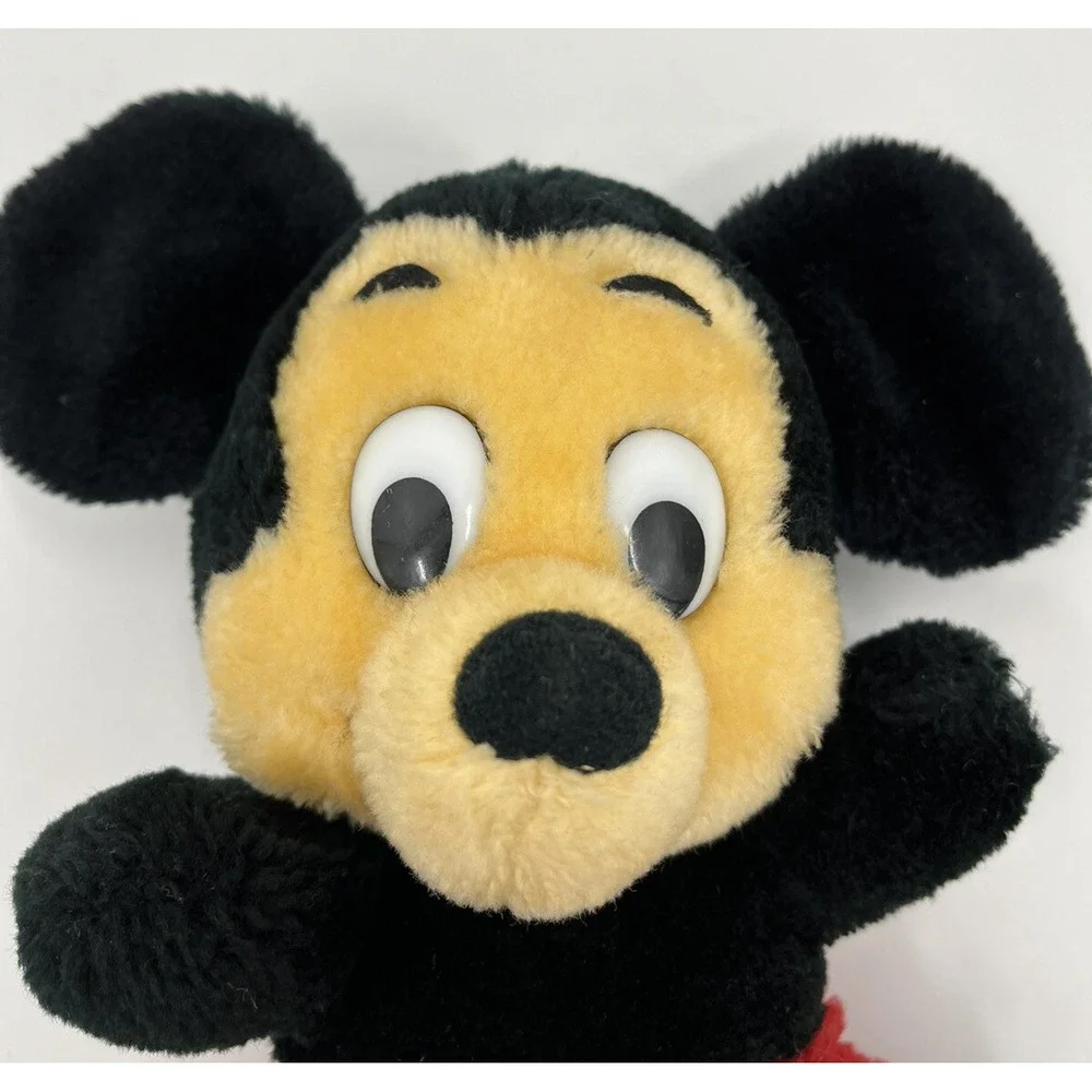 Vintage Mickey Mouse Plush Disneyland Walt Disney World Souvenir Stuffed Toy